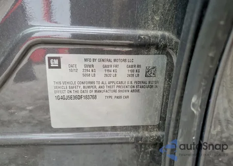 2013 Buick Lacrosse Touring z USA, uszkodzony, nr VIN 1G4GJ5E36DF183768